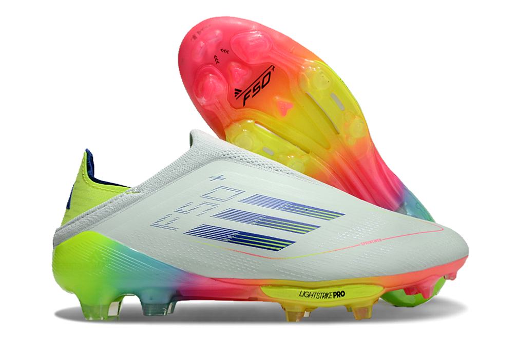 F50 Elite FG – Blanc / Jaune Néon