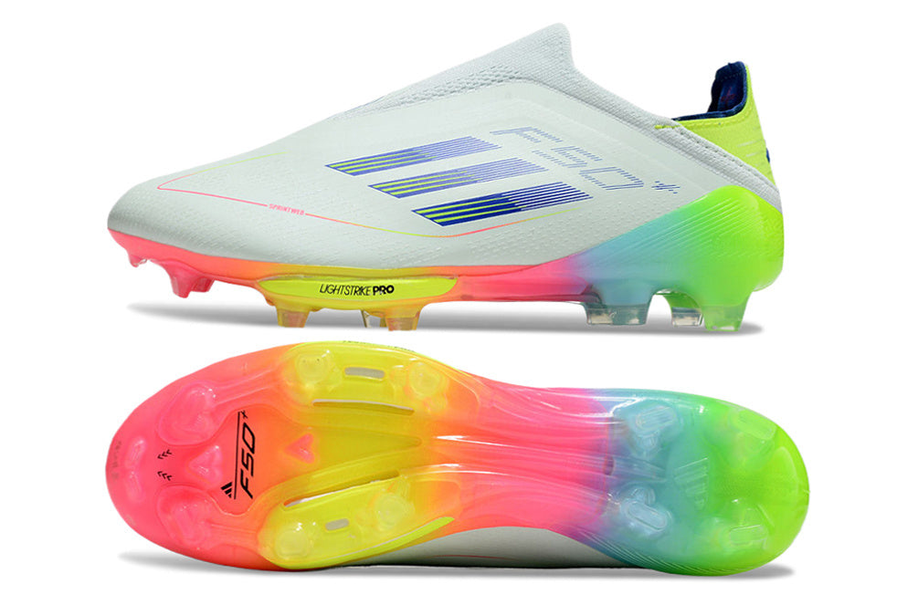 F50 Elite FG – Blanc / Jaune Néon