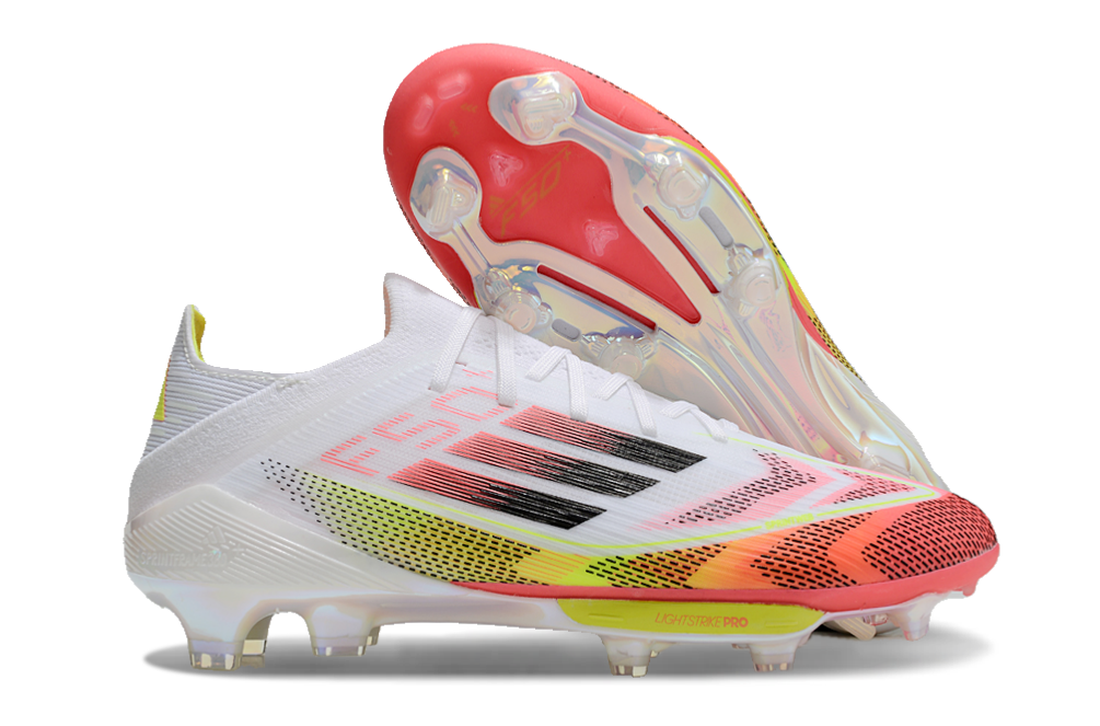 F50 Adizero FG – Blanc / Orange Solaire