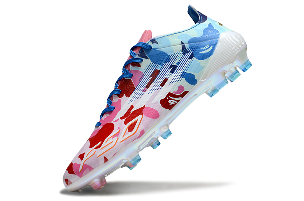 F50 Adizero FG – BAPE Rose / Bleu