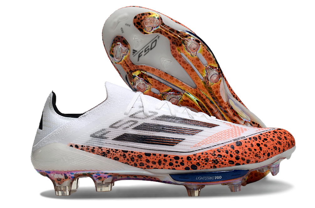 F50 Elite FG - Blanc/Noir/Léopard