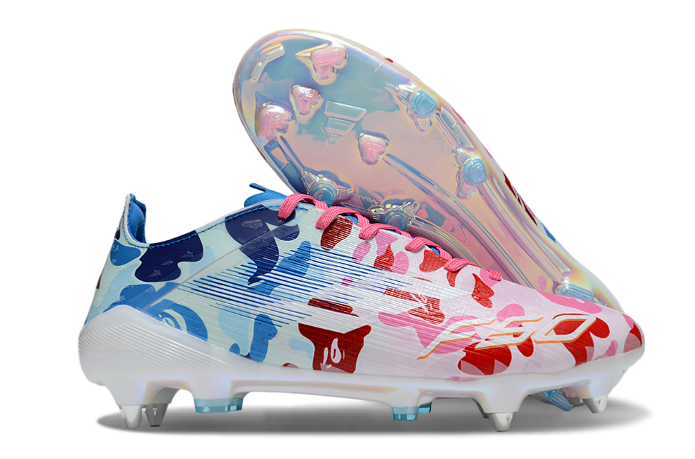 F50 Adizero FG – BAPE Rose / Bleu