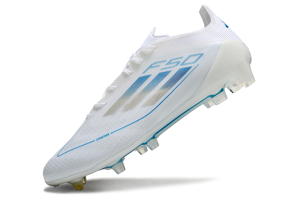 F50 Adizero FG – Blanc / Bleu Glacial